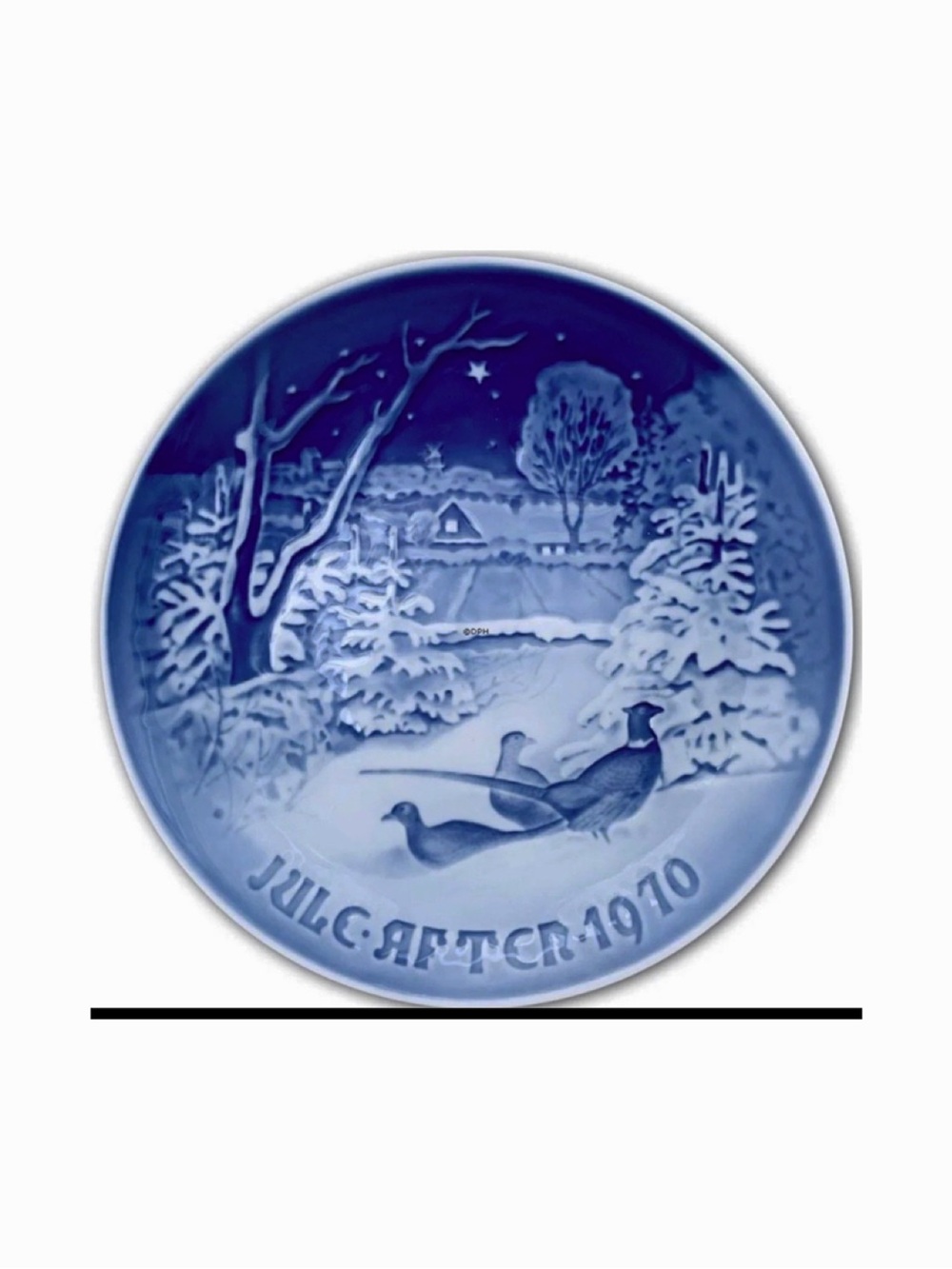 Bing & Grondahl Christmas Plate Pheasants in the Snow 1970